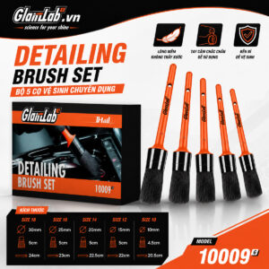 Bộ Cọ Vệ Sinh Detailing GlanzLab 10009 | Bộ 5 Cây Chuyên Dụng Cho Ô Tô