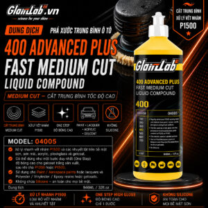 Dung Dịch Phá Xước Trung Bình Ô Tô GlanzLab 400 Advanced Plus Fast Medium Cut Liquid Compound 04005 (946ML)