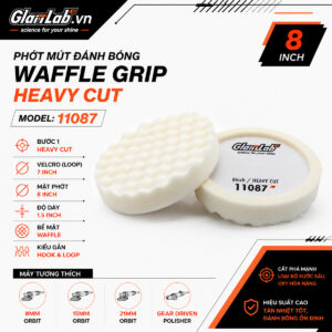 Phớt Mút Đánh Bóng Bước 1 Waffle Grip Heavy Cut 8 Inch Glanzlab 11087