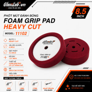Phớt Mút Đánh Bóng Bước 1 GlanzLab Foam Grip Pad Heavy Cut 8.5 Inch 11102