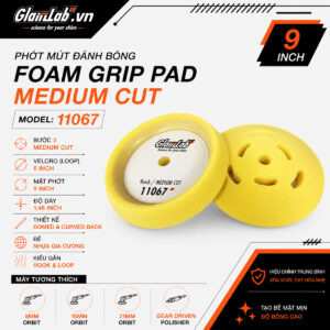 Phớt Mút Đánh Bóng Bước 2 Foam Grip Medium Cut 9 Inch Glanzlab 11067
