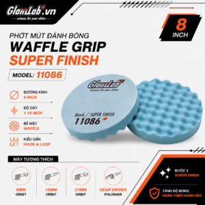 Phớt Mút Đánh Bóng Bước 3 Waffle Grip Super Finish 8 Inch Glanzlab 11086