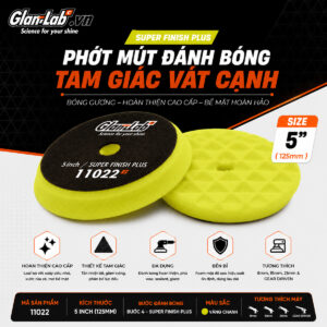 Phớt Mút Đánh Bóng Bước 4 Tam Giác Vát Cạnh Glanzlab 5 Inch (11022) | Super Finish Plus
