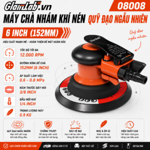 Máy Chà Nhám Khí Nén Quỹ Đạo Ngẫu Nhiên 6 Inch Glanzlab Model 08008