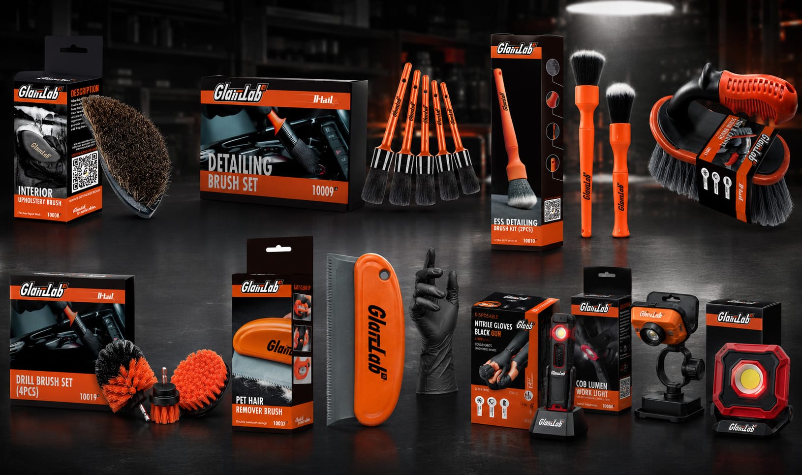 Phụ kiện Detailing chuyên nghiệp hỗ trợ quy trình chăm sóc xe Glanzlab